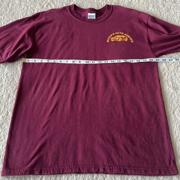 Butch's Auto Service short sleeve shirt maroon size large - Picture 7 of 16